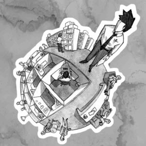 Office Globe Sticker