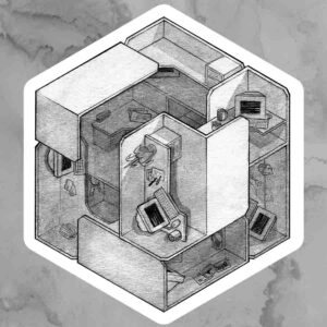 Cubicle Cube Sticker